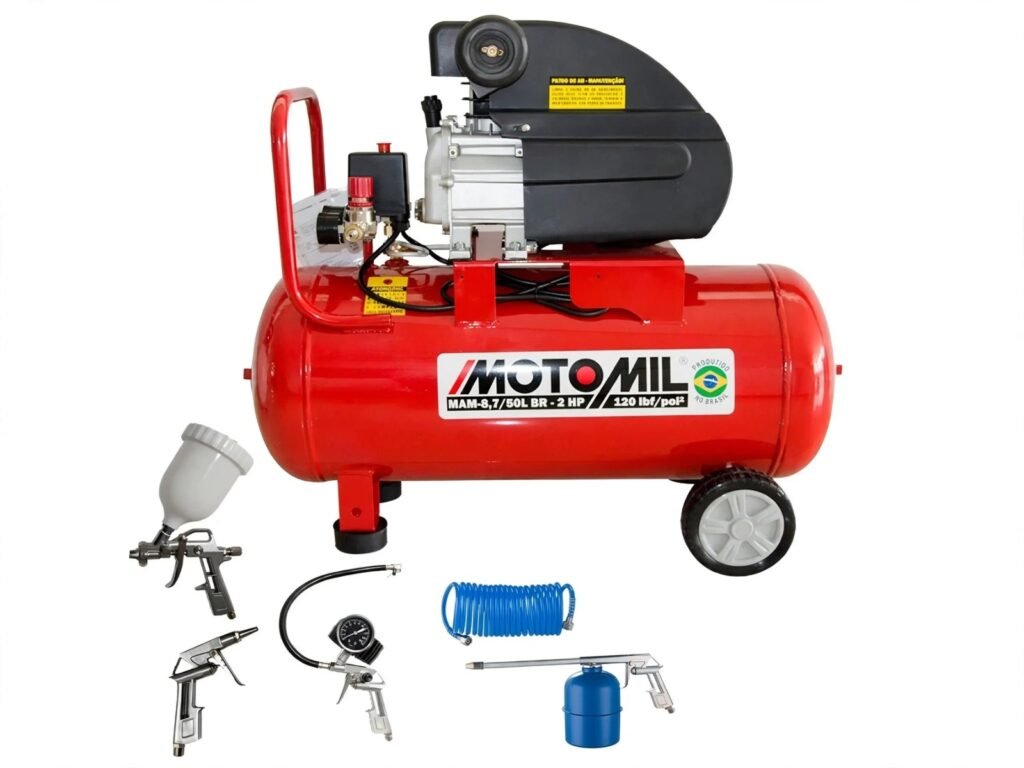 compressor de ar motomil mam 50l 2 hp ideal pintura 2026