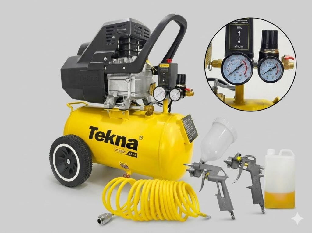 compressor de ar tekna 2,5 hp pintura automotica oficinas pequenas 2026